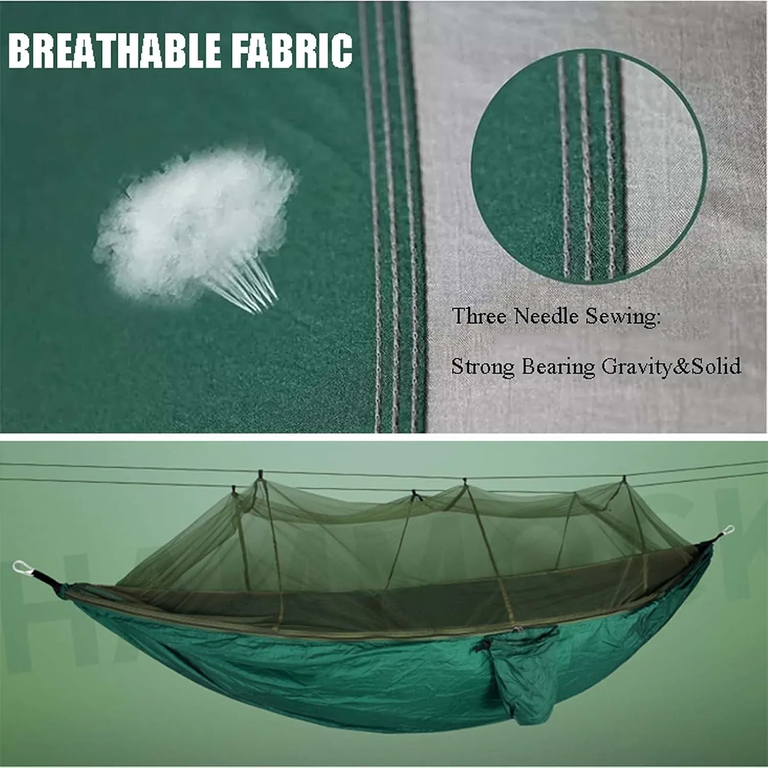 Hammocks for Outside 2 Person with Mosquito Net, Inside Hammock for Bedroom, Portable Hammock with Mosquito Net, Quick Dry Hammock, for Travel Patio Garden