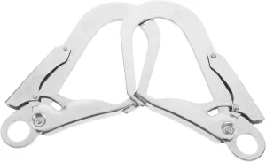 HANABASS Climbing Carabiner Safety Lock 2pcs Large Steel for Outdoor Activities Heavy Duty Hook