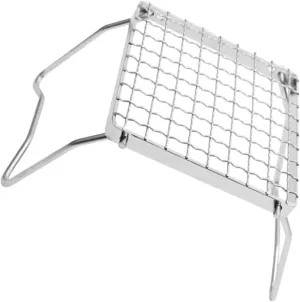 HANABASS Stainless Steel Portable Camping Grill Rack Design for Outdoor Cooking for Backpacking Picnics and Campfire Use Durable and Lightweight Griddle