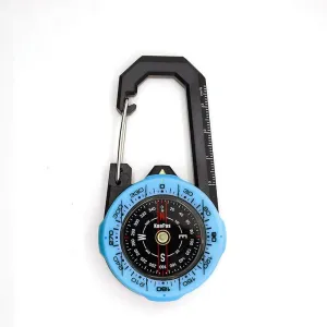 Hanging Button Pointer Type Compass Two Sets of Indexing Systems to Meet Different Needs Design Waterproof Carabiner Outdoor Compass