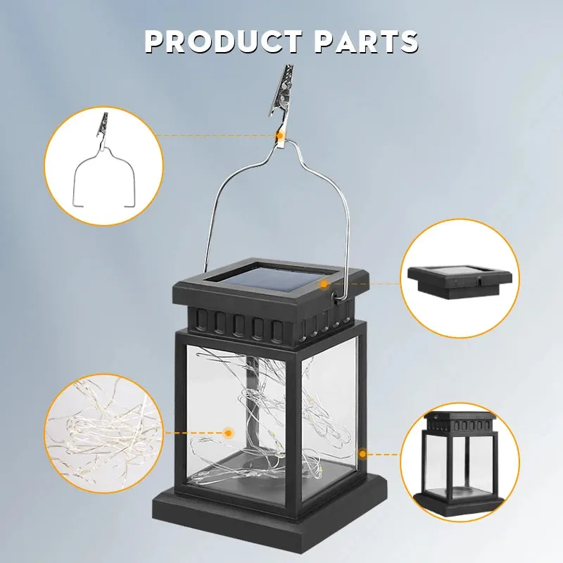 Hanging Solar Lantern LED Lights, Waterproof Exterior Courtyard and Garden Decor, Solar Night Light for Home and Outdoor Use