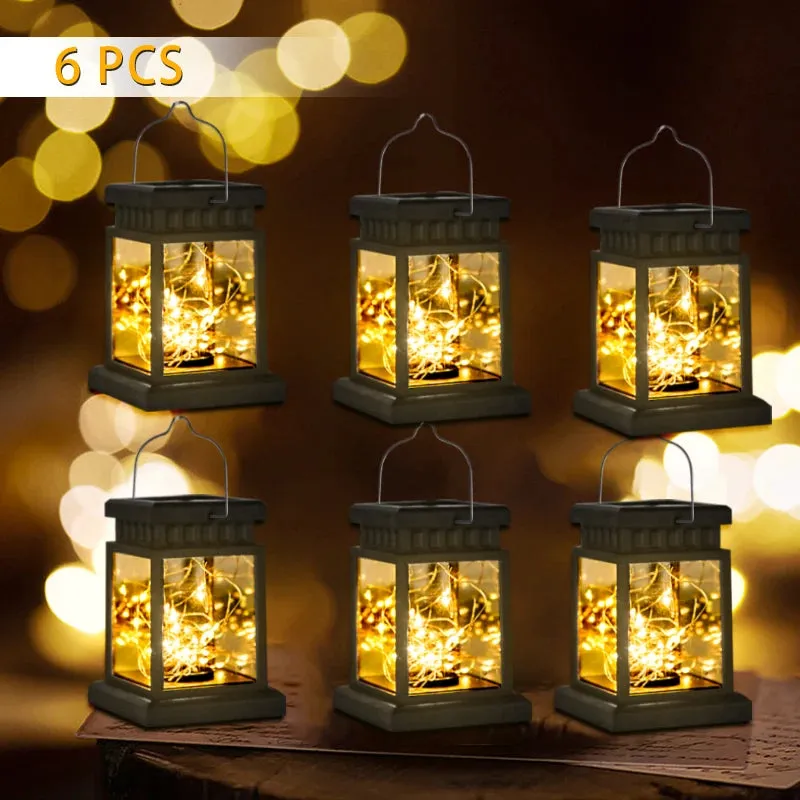Hanging Solar Lantern LED Lights, Waterproof Exterior Courtyard and Garden Decor, Solar Night Light for Home and Outdoor Use