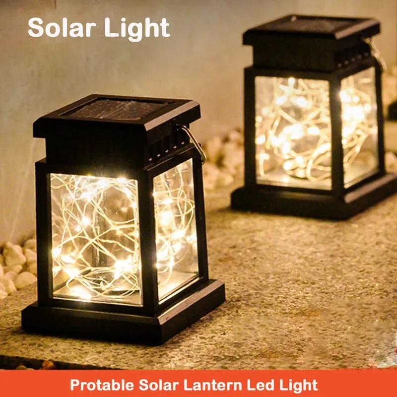 Hanging Solar Lantern LED Lights, Waterproof Exterior Courtyard and Garden Decor, Solar Night Light for Home and Outdoor Use