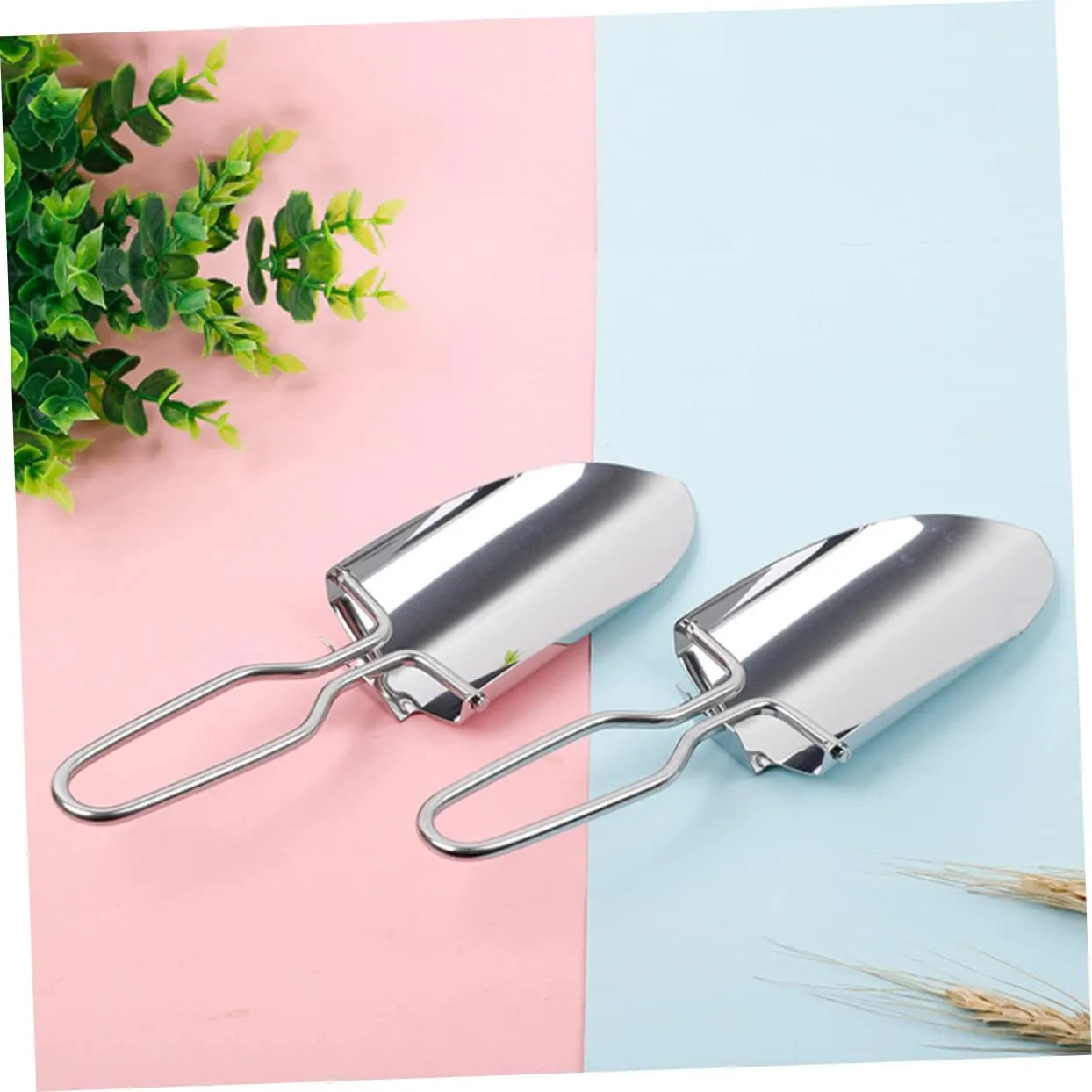 Happyyami 4sets Garden Shovel Multi-Function Tool for Camping Hiking and Emergency Use 2pcs*4