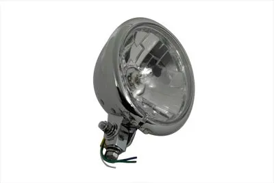HARLEY 5-3/4 inch Round Clear Faceted Headlamp Assembly fits 0-  Custom, application