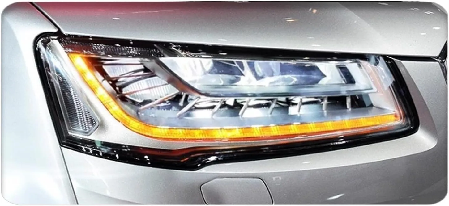 Head Lamp Compatible For Audi A8 A8L Headlight 2011-2017 Headlights A8 Turn Signal Angel Eye Projector Lens(2011-2013)