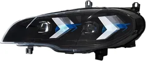 Head Lamp Compatible For BMW E70 Headlight 2007-2013 Headlights X5 Turn Signal Angel Eye Projector Lens(2007-2010,RHD)