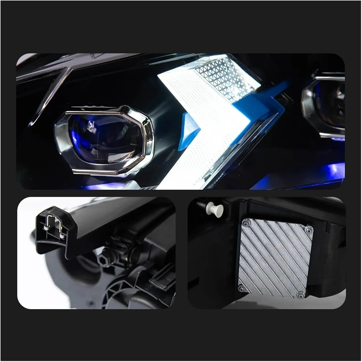 Head Lamp Compatible For BMW E70 Headlight 2007-2013 Headlights X5 Turn Signal Angel Eye Projector Lens(2007-2010,RHD)