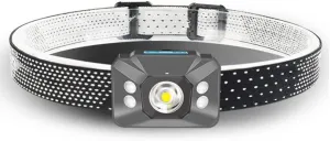 Head Lamps Outdoor Rechargeable - Lightweight Motion Sensor Head Lamp, Adjustable Headband Waterproof Head Light for Running, Camping, Hiking