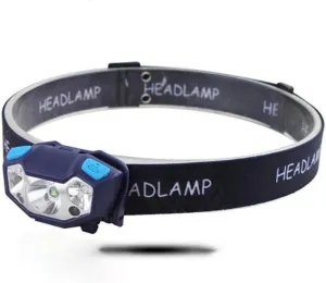 Headlamp Flashlight, Ultra-Light Bright LED Rechargeable Headlight with White Light, Waterproof Motion Sensor Head Lamp, 3 Modes for Outdoor Camping Cycling Running Fishing