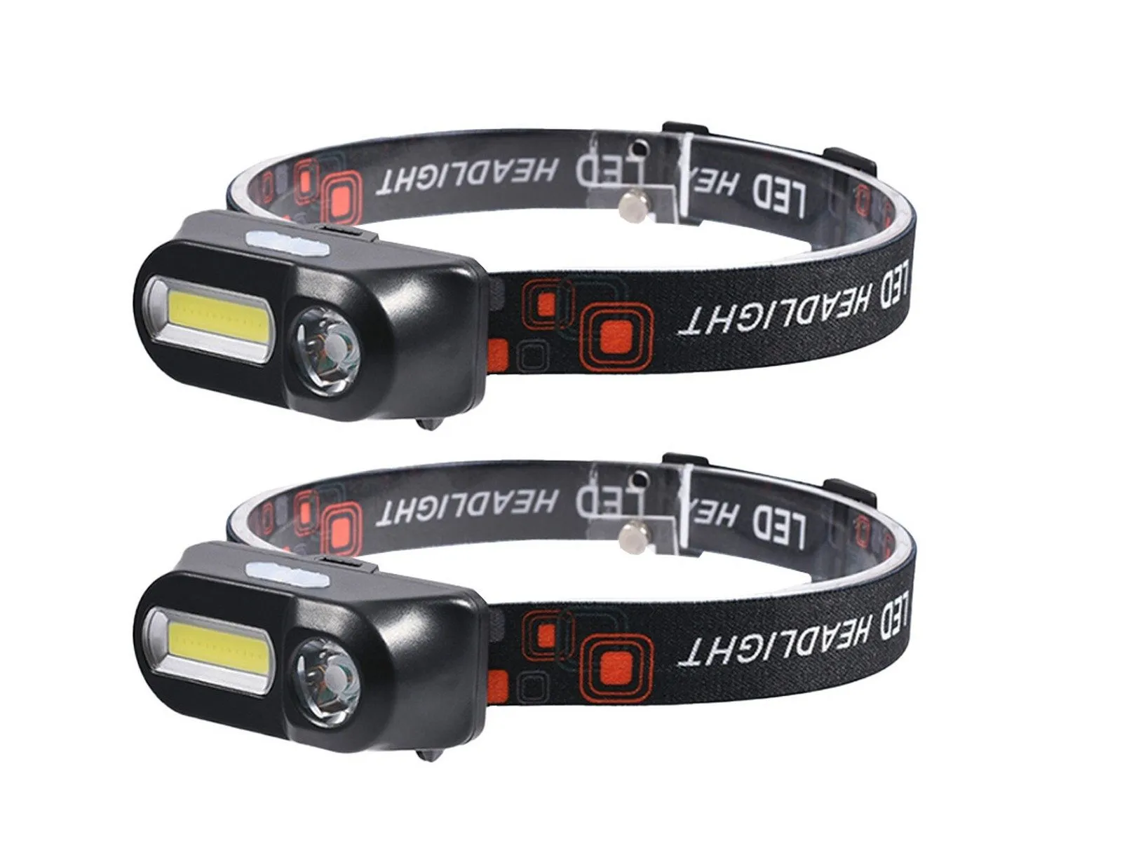Headlamp Night Rechargeable Head USB Premium collection for 2Pcs Fishing Bulk pricing Cycling Hiking Torch