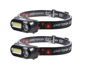 Headlamp Night Rechargeable Head USB Premium collection for 2Pcs Fishing Bulk pricing Cycling Hiking Torch