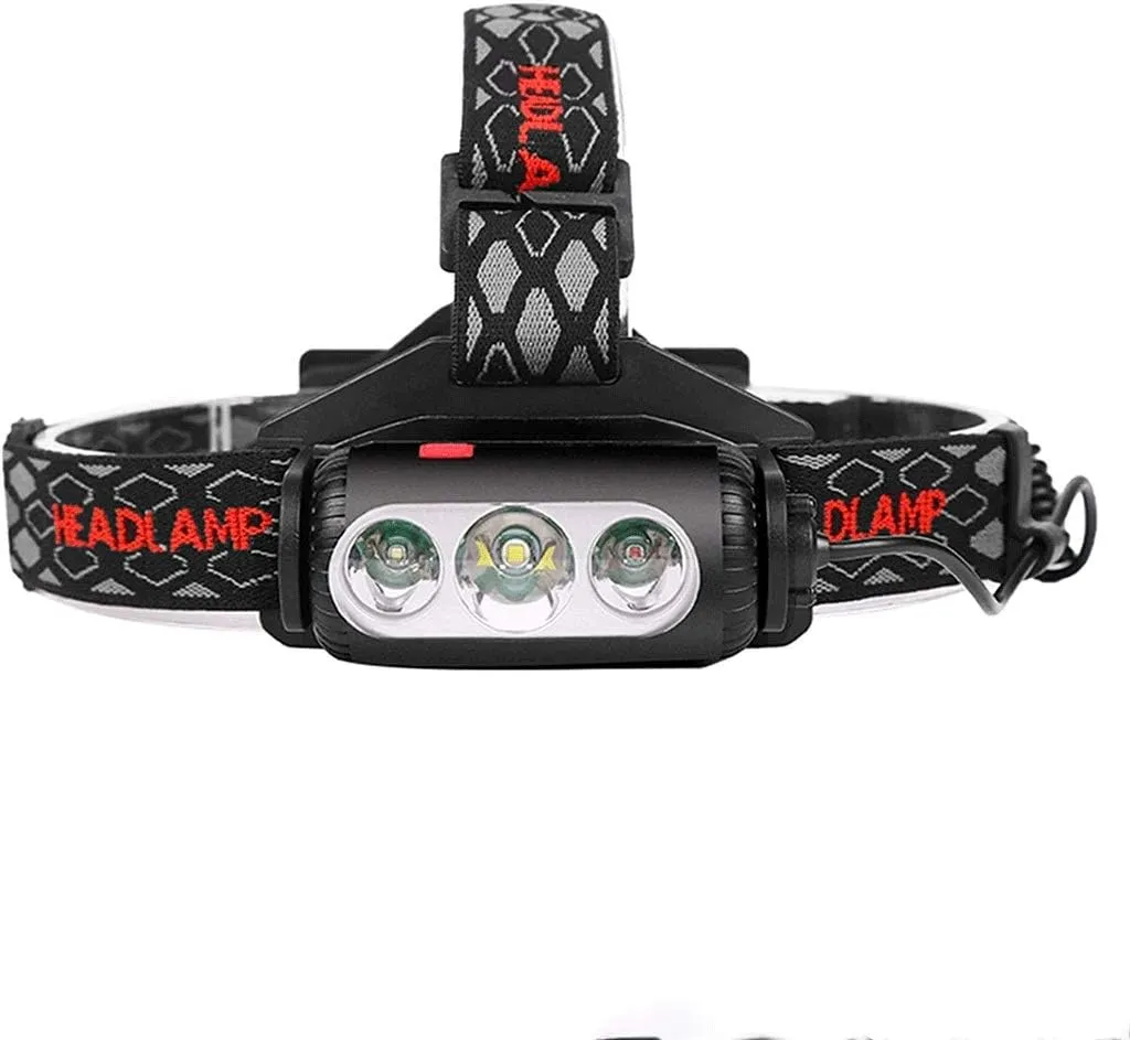 Headlamp,Ultra Bright HeadlightDouble-Sided LED Light Can Rotate 360° USB Rechargeable COB Head Lamp Waterproof Flashlight for Camping, Hiking, Fishing, Hunting,Climbing