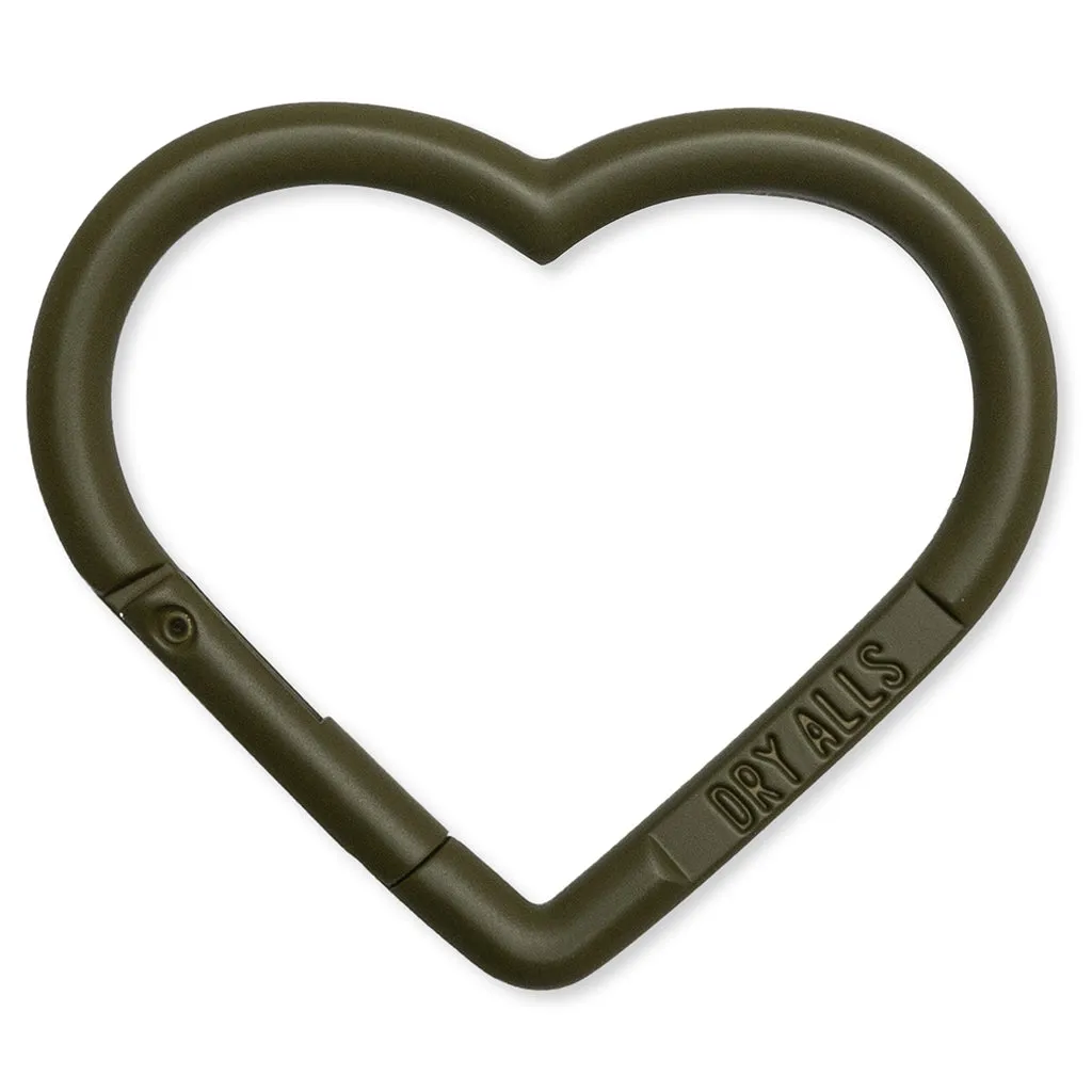 Heart Carabiner - Olive Drab