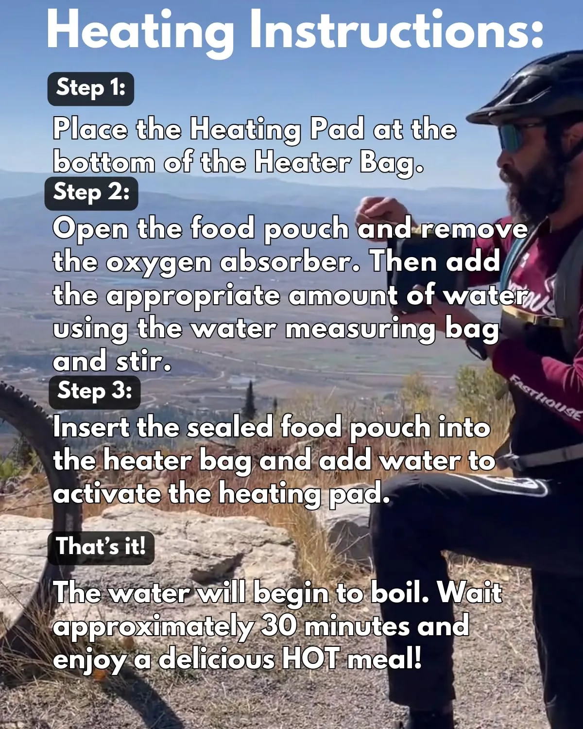 Heaven's Harvest Self Heating Meal Kit - Just add water to activate the heating element and the cooking process begins! Emergency Survival Food with a 10-Year Shelf Life (6-pack, Savory Stroganoff)