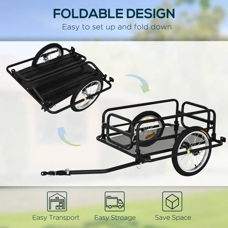 Heavy-Duty Bike Cargo Trailer - Foldable and Versatile