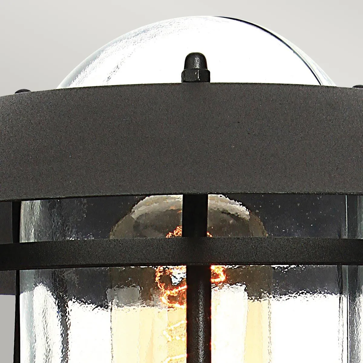 Helsingor 1 Light PIR Pedestal Lantern | Black