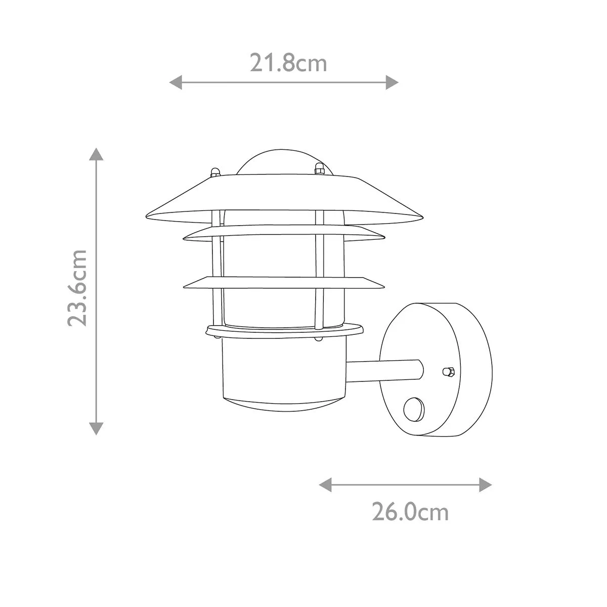 Helsingor 1 Light PIR Wall Lantern | Silver