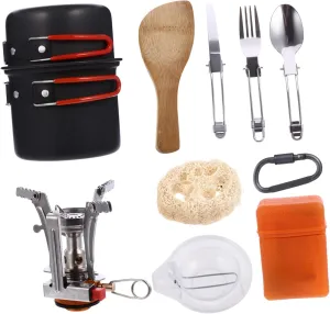 HEMOTON 1 Set Portable Camping Cookware Teapot Kettle for Hiking Durable Non Stick Cooking Tools for Outdoor Picnics and Travel