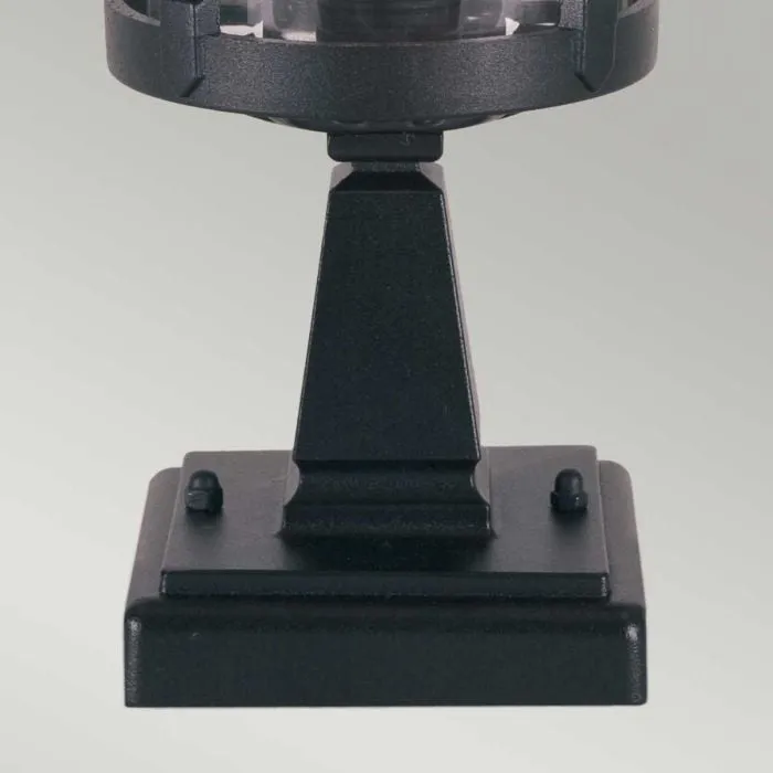 Hereford 1 Light Pedestal Lantern | Black