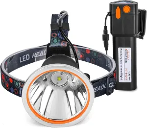 High Power Rechargeable Coon Hunting Lights – Super Bright LED Waterproof Headlamp, Adjustable Beam Head Flashlight for Hunting, Fishing, Camping, Hiking, Outdoor Activities & Emergency Use