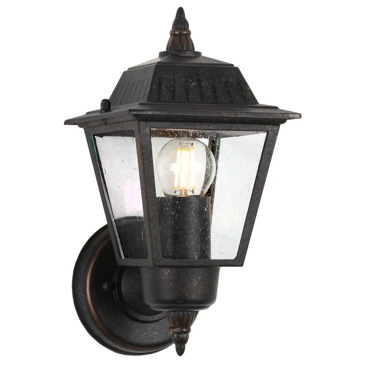 Highnam 1 Light Wall Lantern | Weathered Bronze