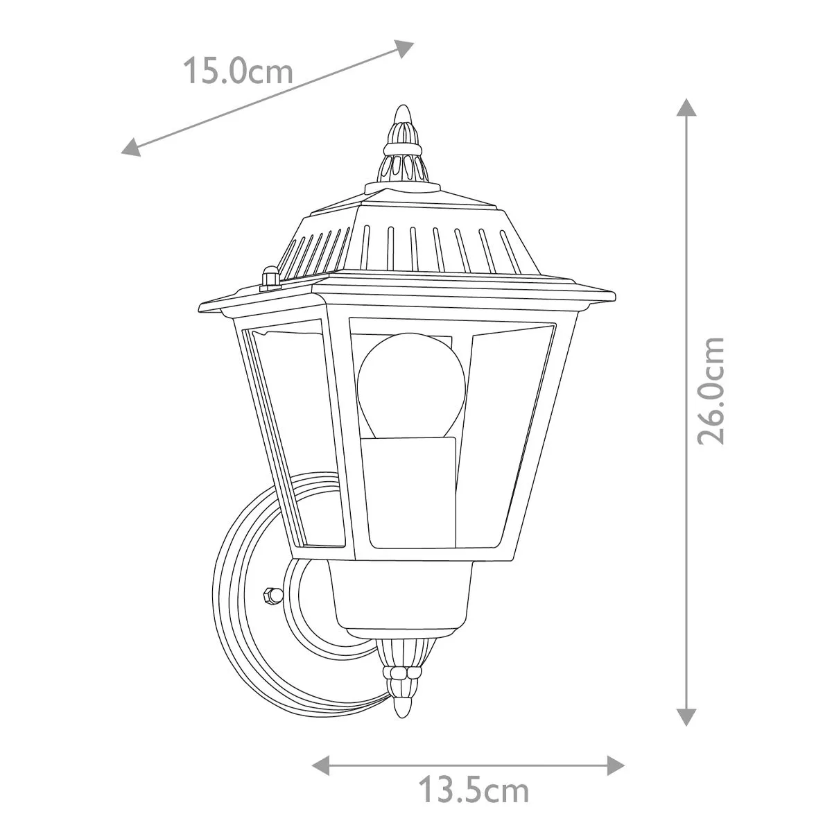 Highnam 1 Light Wall Lantern | Weathered Bronze