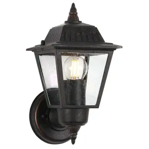 Highnam 1 Light Wall Lantern | Weathered Bronze