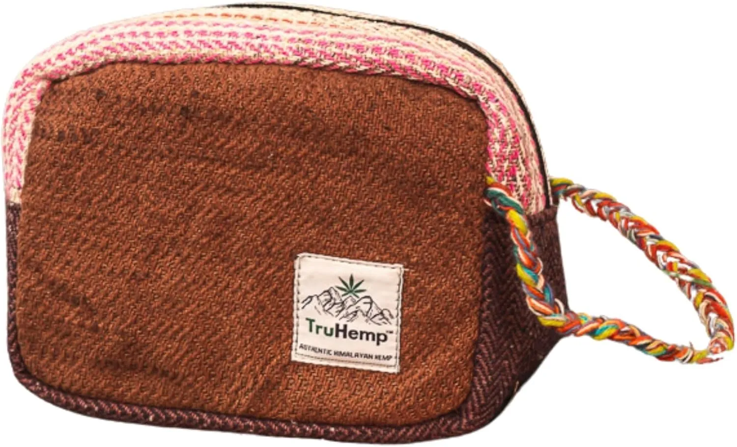 Himalayan Hemp Toiletry Kit, Brown – Durable Travel Organizer Pouch, Compact Water-Resistant Wash Bag