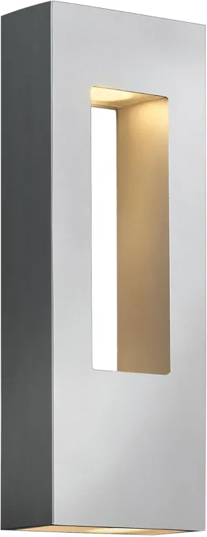 Hinkley Atlantis 1648TT-LED Medium LED Wall Mount Lantern - Aluminum, Dark Sky Compliant, Integrated LED, 120v, Dimmable Titanium