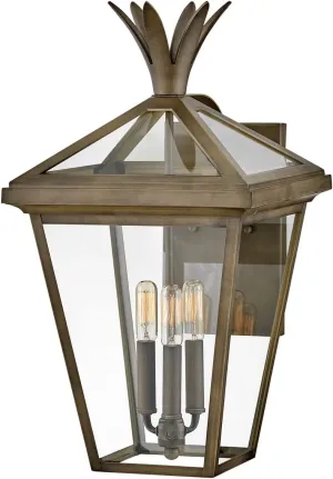 Hinkley Palma Large Wall Mount Lantern, Burnished Bronze