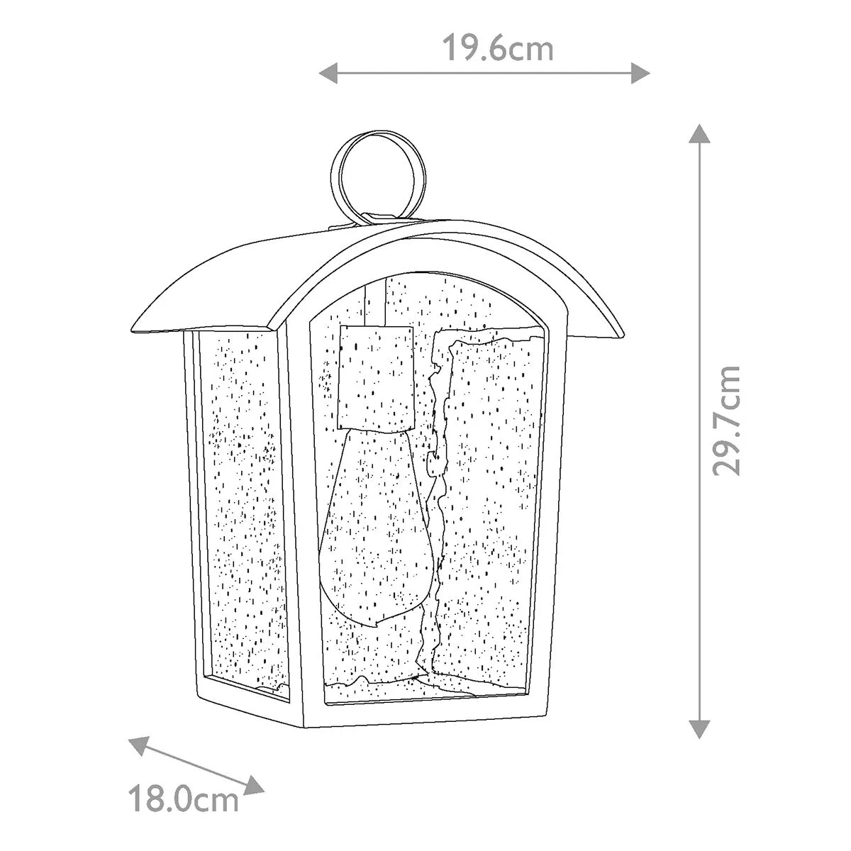 Hodges Small Wall Lantern | Ash Black
