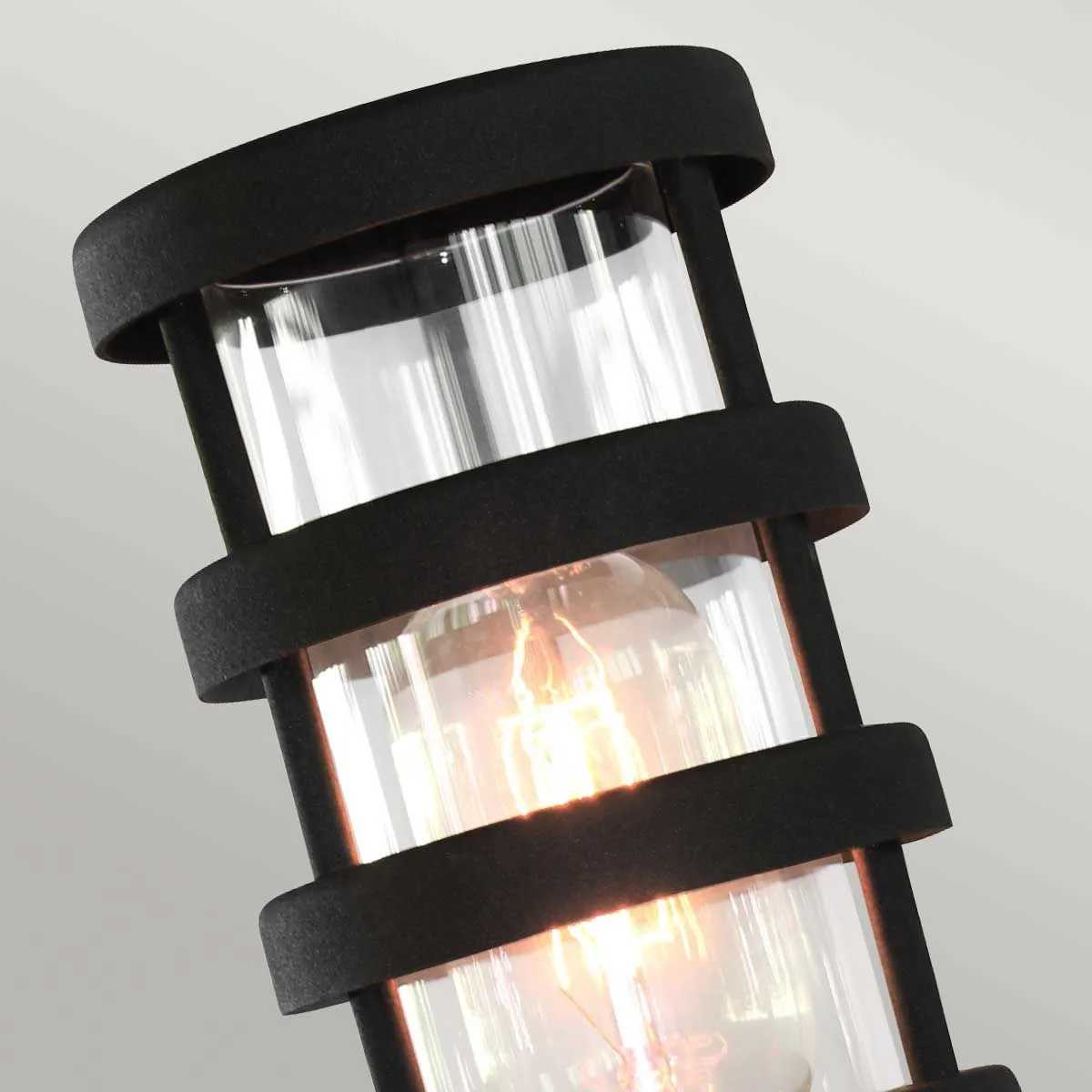Hornbaek 1 Light Pedestal Lantern | Black