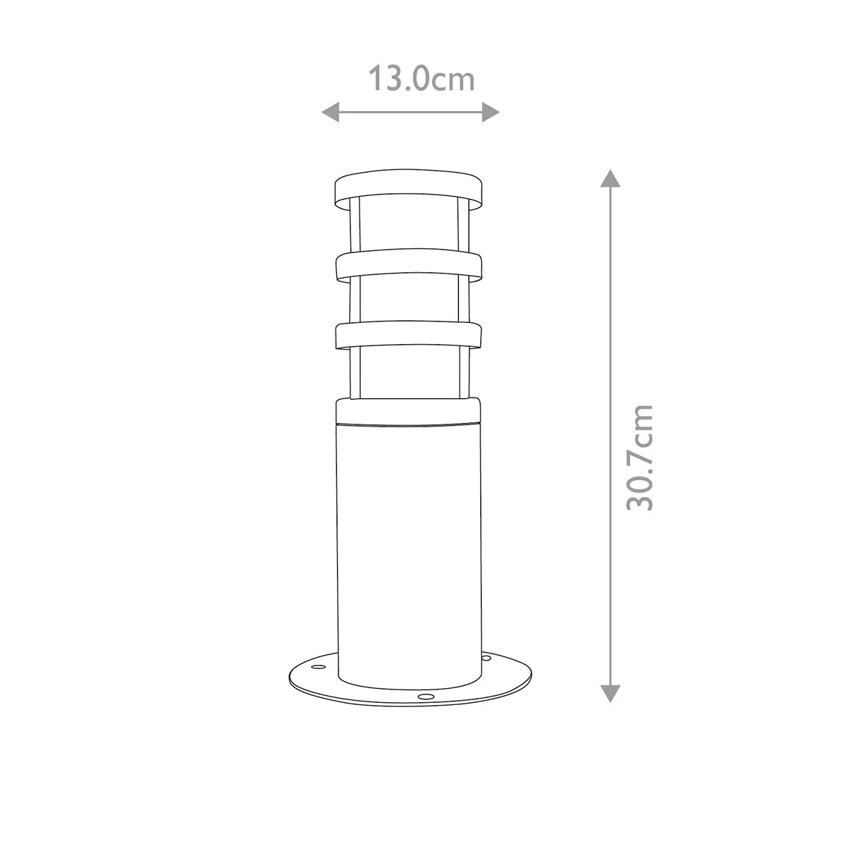 Hornbaek 1 Light Pedestal Lantern | Black