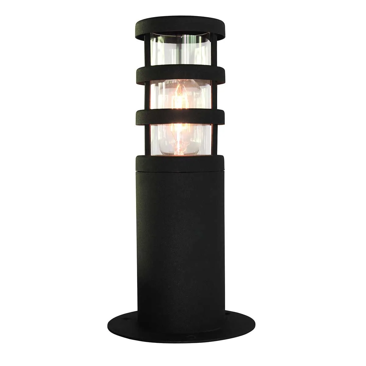 Hornbaek 1 Light Pedestal Lantern | Black