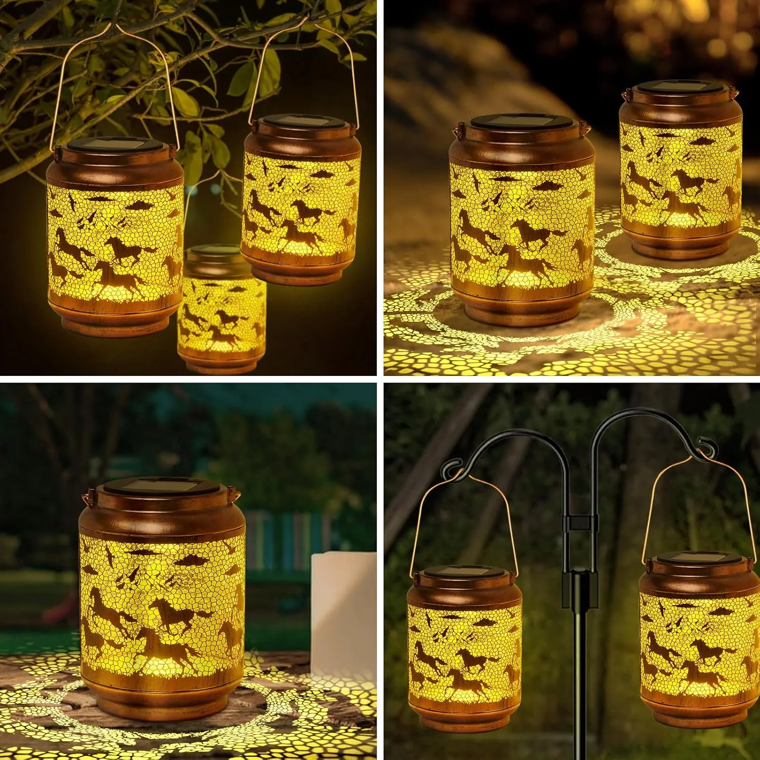 Horse Gifts for Mom/Grandma/Women/Sister,Garden Gift ,Solar Lanterns Outside Clearance,Porch Yard Decorations Outdoor,Mother Day Gift SOutdoor