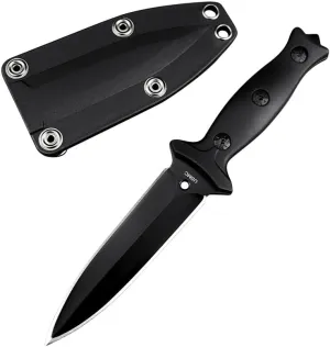 HUAAO 3.74in Dual Edge 440C Stainless Steel Blade ABS Handles Utility knife,7.3in Full Tang Fixed Blade Knife with ABS Sheath Tactical Hunting Knives for Outdoor Camping EDC and Survival