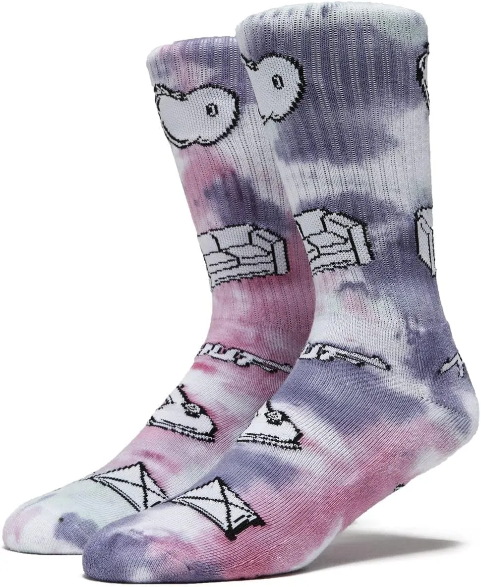 HUF Scatterbrain Crew Socks - Multi