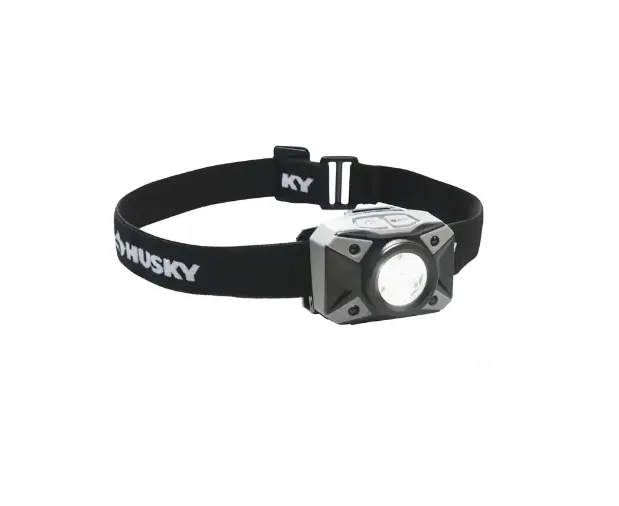 Husky 500-Lumens Dual Beam LED Headlamp 5 modes Impact and Water Resistant with Batteries