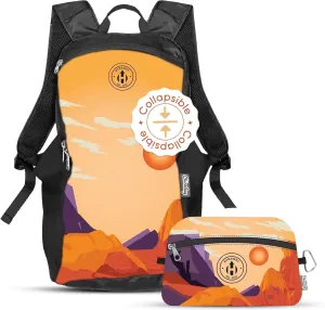 HYDAWAY Collapsible Backpack for Travel - 15L I Lightweight Packable Daypack for Backpacking, Work & Traveling I Adjustable, Foldable, Water Resistant Hiking Day Pack for Men, Women and Kids
