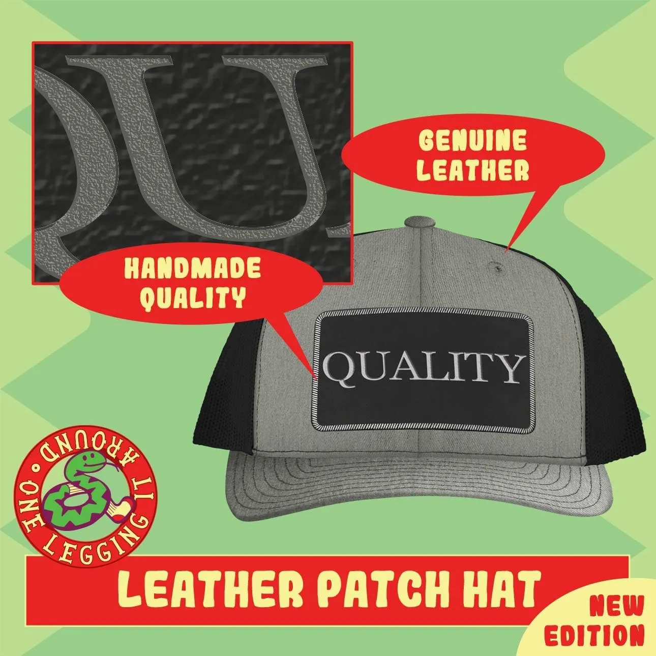 I'm A Tractor-Trailer-Truck Driver. I Got This. I Think... - Leather Black Patch Engraved Trucker Hat