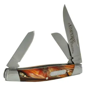 Imperial Stockman, Amber Handle, Plain, 3 Blades