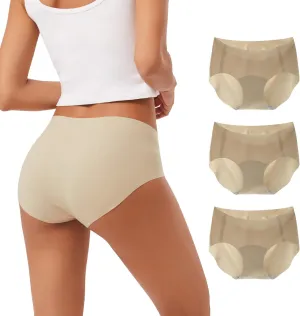 INNERSY Women's Seamless No Show Hipster Panties Invisible Light Underwear 3-Pack
