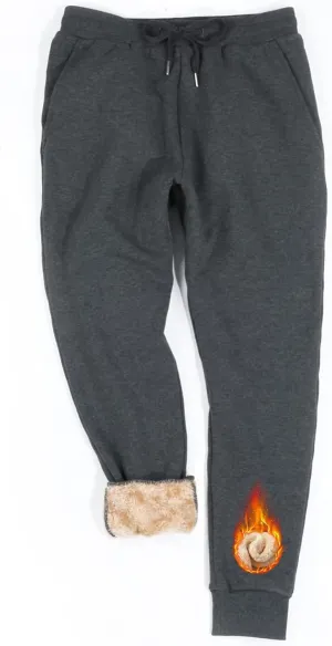 Inno Men's 30" 32" 34" 36" 38" Sherpa Fleece Lined Jogger Pants Warm Sweatpants Thermal Winter Athletic Lounge Short Tall