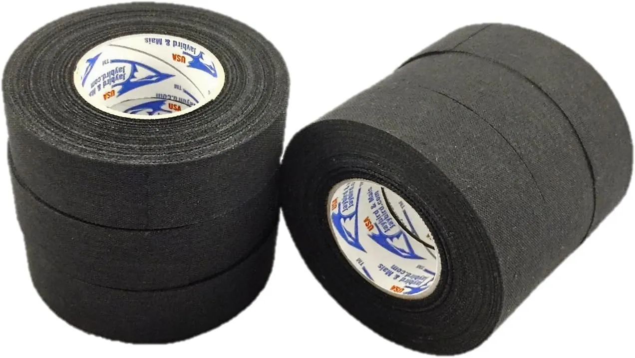 Jaybird and Mais Black Hockey Tape 1" x 20 yds. (6 Pack)
