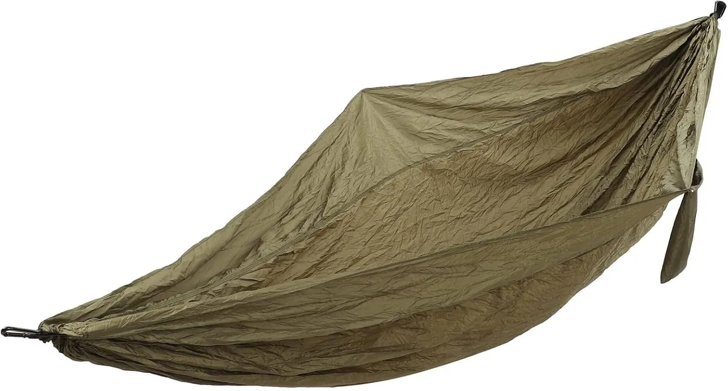 JEOZBM Camping Hammock, Double Portable Lightweight Camping Swing, Tree Straps Swing Hammock Bed for Outdoor Backpacking Backyard Hiking(300-army Green)