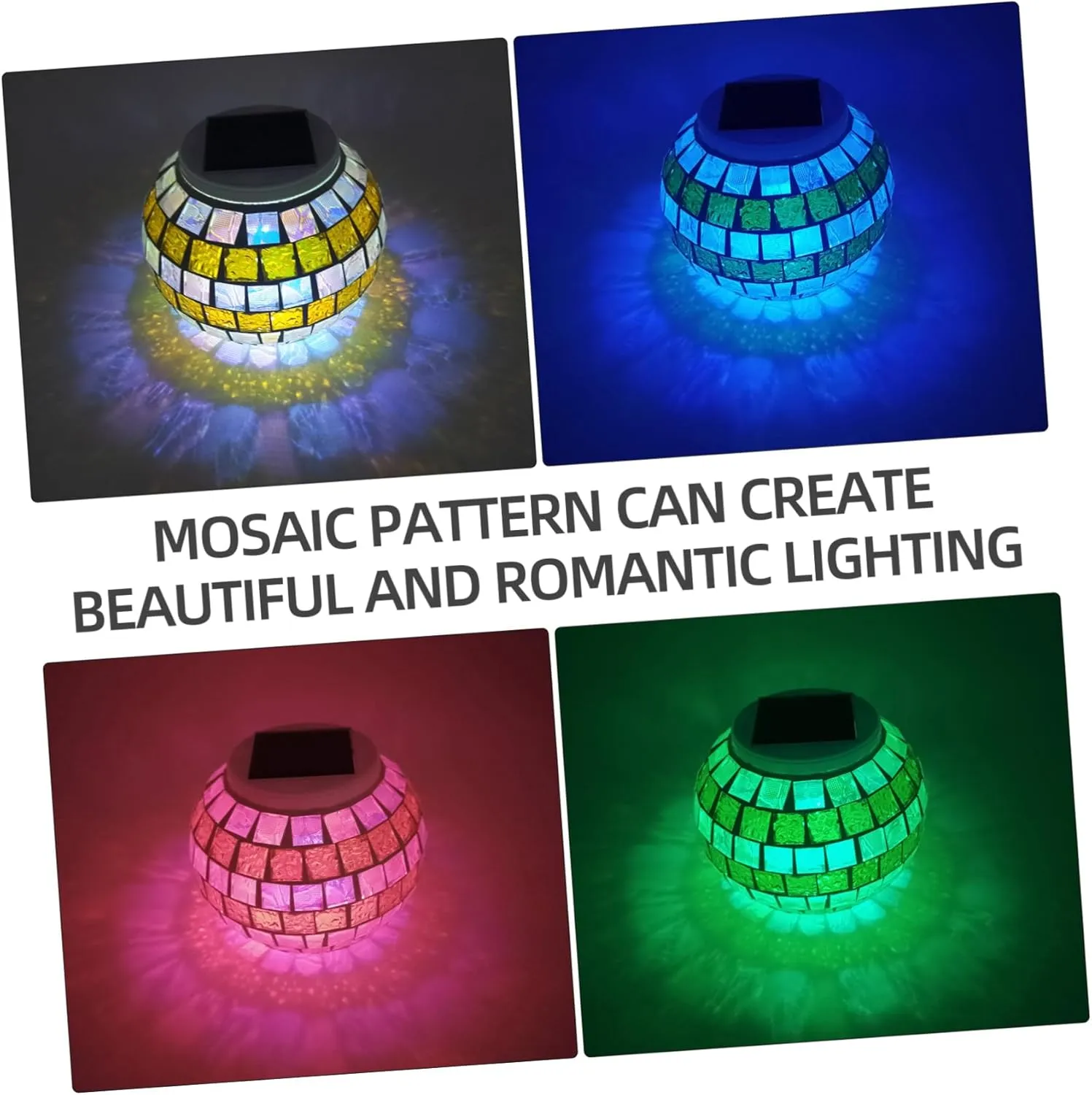 jojofuny Solar Lanterns Outdoor Waterproof Solar Lights Delicate Jar Design for Yard Lighting
