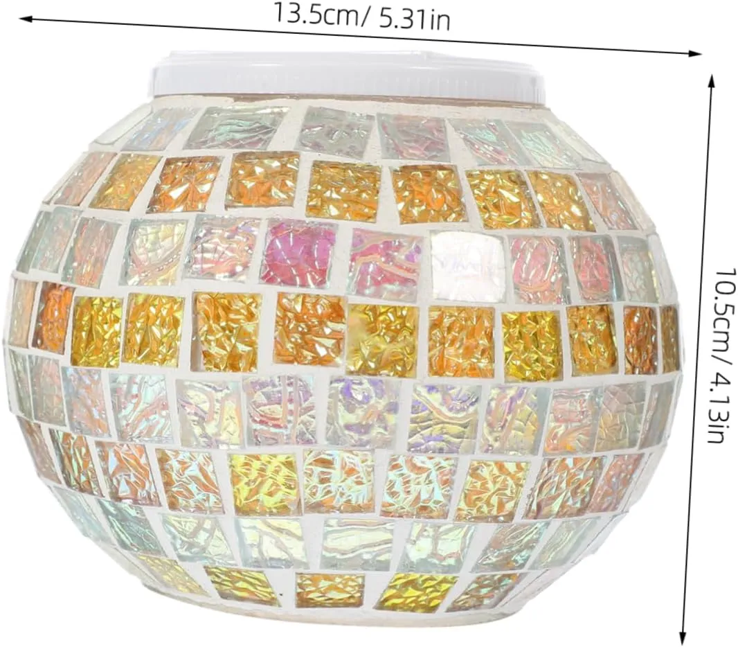 jojofuny Solar Lanterns Outdoor Waterproof Solar Lights Delicate Jar Design for Yard Lighting