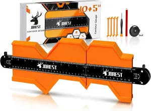 JOREST Connectable Contour Gauge (10 5 Inch), Gifts Ideas for Men Dad Handyman Husband Him, Shape Profile Duplicator with Lock, Outline Angle Measuring Tool, Template tool, Tile Flooring, Scribe Edge