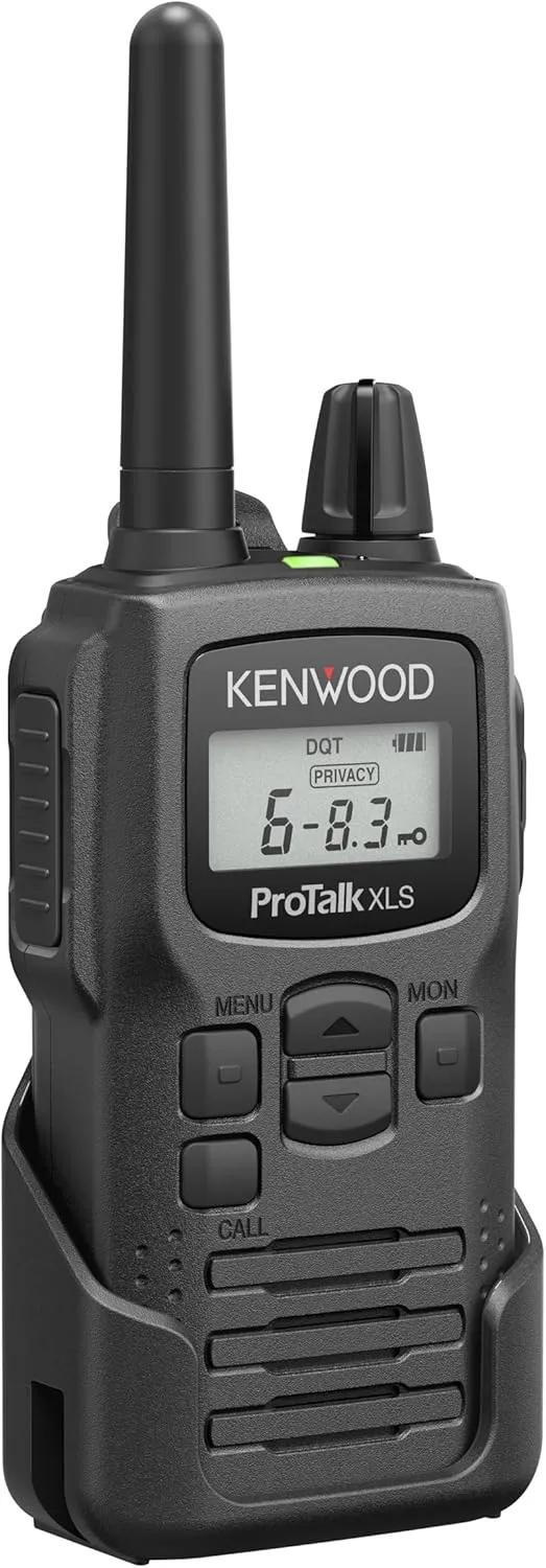 KENWOOD ProTalk PKT-300 Two-Way Handheld Radio (2W), 6 Modifiable Channels, Built-in VOX & Privacy Talk, 10 Call Alert Tones, IP52 UHF Radio & Mil-STD 810 (C, D, E, F, G & H), LCD with Backlight